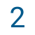 Zahl 2 blau AllDent