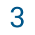 Zahl 3 blau AllDent