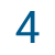 Zahl 4 blau AllDent