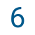 Zahl 6 blau AllDent