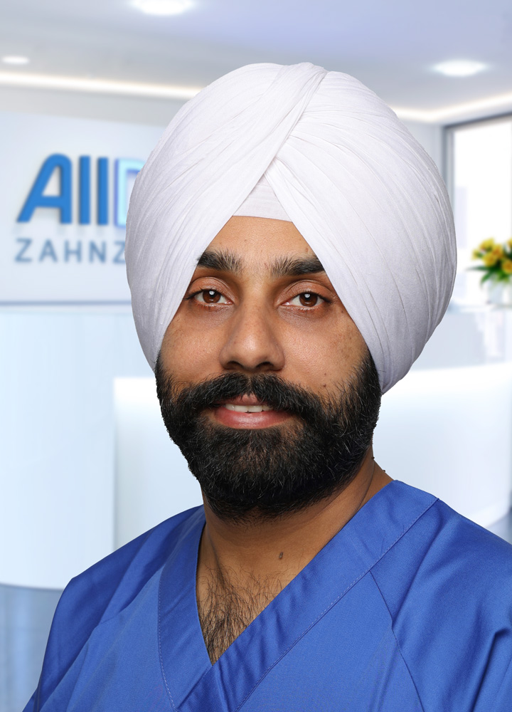 Portrait Zahnmedizinische prophylaxeassistenz Harpreet Singh (AllDent Berlin)